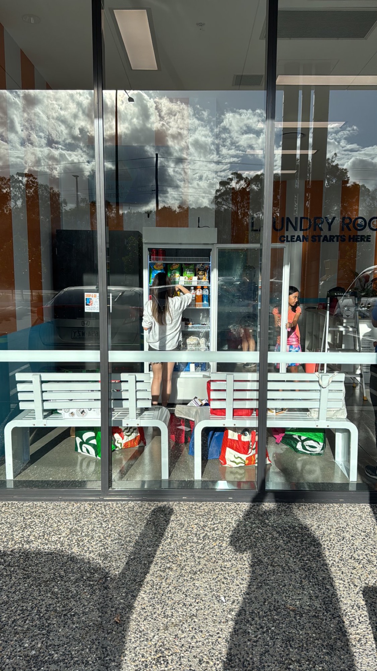 Customer using a Perkd smart vending cabinet